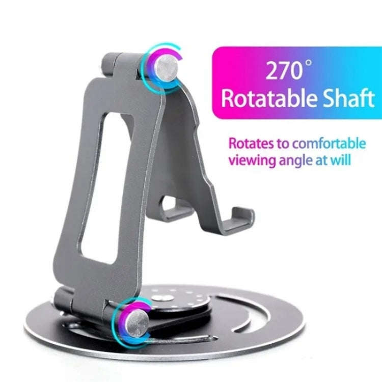 G60 Portable Folding 360-Degree Rotating Desktop Phone Tablet Holder(Silver)