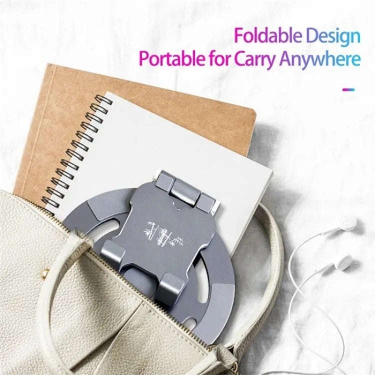 G60 Portable Folding 360-Degree Rotating Desktop Phone Tablet Holder(Silver)