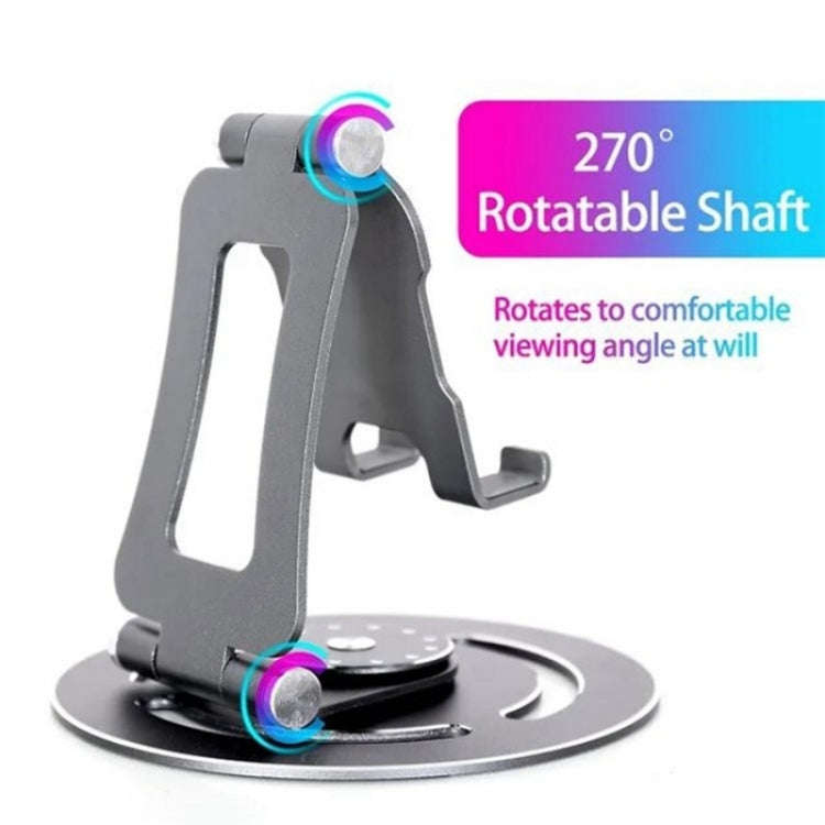 G62 Portable Folding 360-Degree Rotating Desktop Phone Holder(Grey)