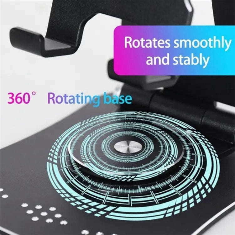G61 Portable Folding 360-Degree Rotating Desktop Phone Holder(Black)