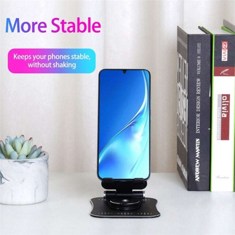 G61 Portable Folding 360-Degree Rotating Desktop Phone Holder(Black)