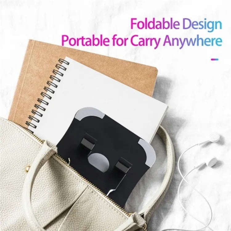 G61 Portable Folding 360-Degree Rotating Desktop Phone Holder(Black)
