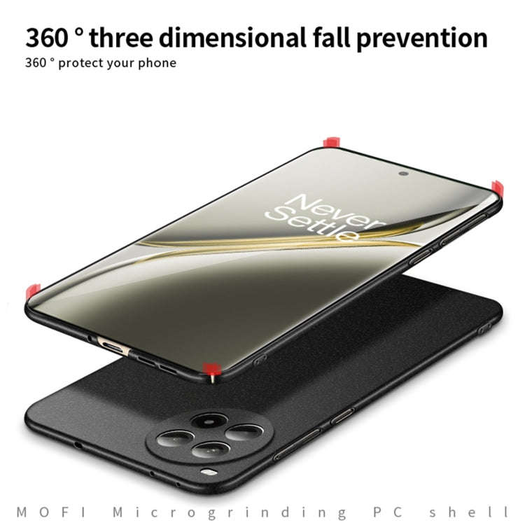 For OnePlus Ace 3 Pro MOFI Fandun Series Frosted PC Ultra-thin All-inclusive Phone Case(Gray)