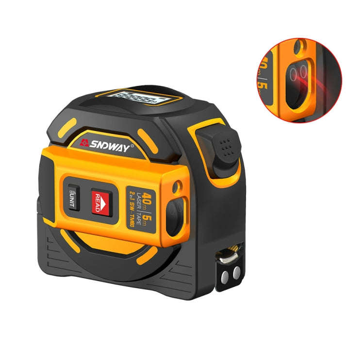 SNDWAY SW-TM40 40m Digital Range Finder Laser Distance Meter Tape Multi-function Self-Locking Han...