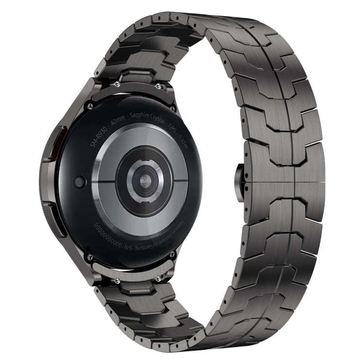 For Samsung Galaxy Watch 5 Pro Lron Man Curved Connection Stainless Steel Watch Band(Gray)