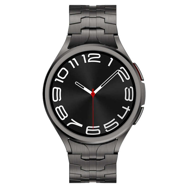 For Samsung Galaxy Watch 5 Pro Lron Man Curved Connection Stainless Steel Watch Band(Gray)