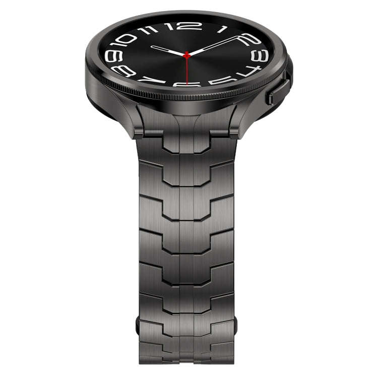 For Samsung Galaxy Watch 5 Pro Lron Man Curved Connection Stainless Steel Watch Band(Gray)