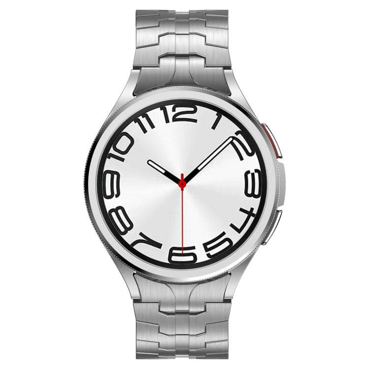For Samsung Galaxy Watch 4 40 / 44mm Lron Man Curved Connection Stainless Steel Watch Band(Gray)