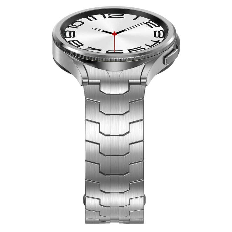 For Samsung Galaxy Watch 4 40 / 44mm Lron Man Curved Connection Stainless Steel Watch Band(Gray)