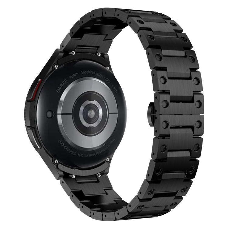 For Samsung Galaxy Watch 5 Pro Dual Circle Curved Connection Stainless Steel Watch Band(Black)