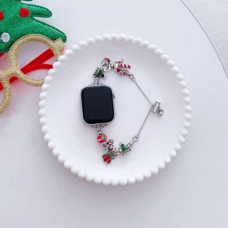 For Apple Watch Ultra 2 49mm Zinc Alloy Christmas Watch Band(Red)