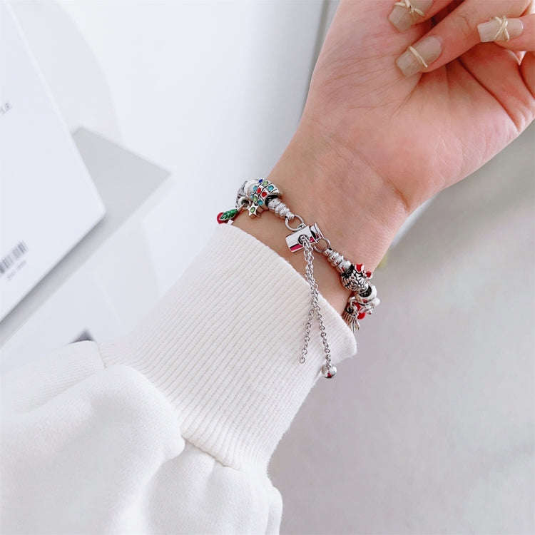 For Apple Watch Series 6 44mm Zinc Alloy Christmas Watch Band(Pink)