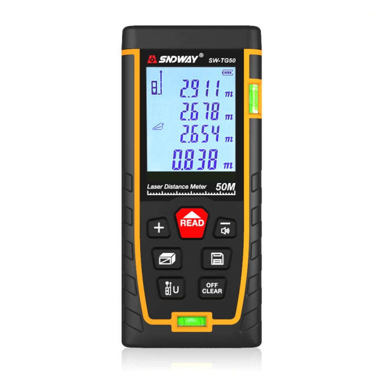 SNDWAY Double Horizontal bubble Rangefinder Laser Distance Meter Range Hand Tool Device SW-TG50