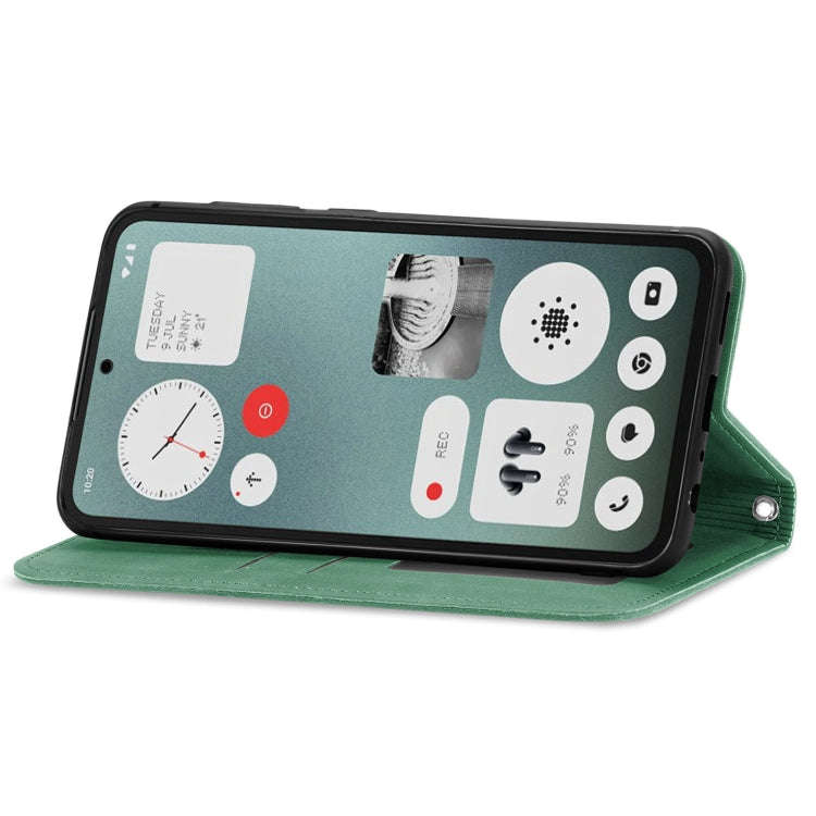 For  Nothing CMF Phone 1 Retro Skin Feel Magnetic Flip Leather Phone Case(Green)