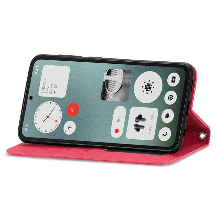For  Nothing CMF Phone 1 Retro Skin Feel Magnetic Flip Leather Phone Case(Red)
