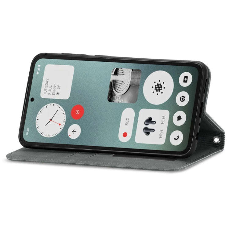 For  Nothing CMF Phone 1 Retro Skin Feel Magnetic Flip Leather Phone Case(Grey)