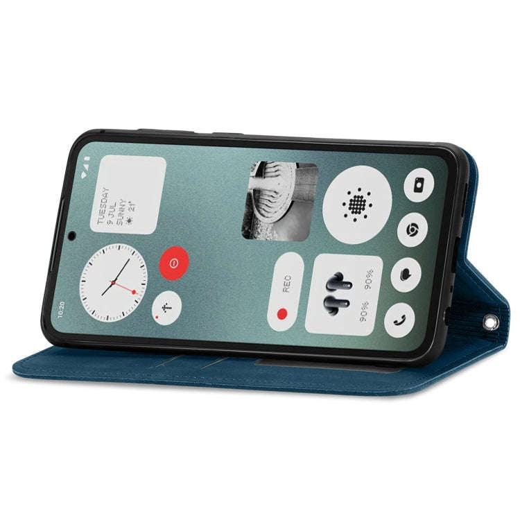 For  Nothing CMF Phone 1 Retro Skin Feel Magnetic Flip Leather Phone Case(Blue)