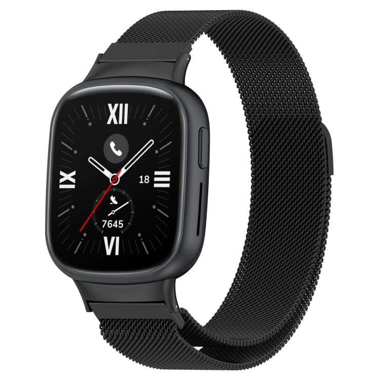For Honor Watch 4 TMA-L19 Milan Magnetic Steel Mesh Watch Band(Black)