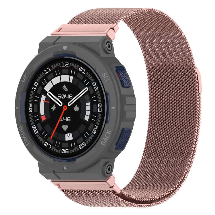 For Amazfit Active Edge A2212 Milan Magnetic Steel Mesh Watch Band(Pink)