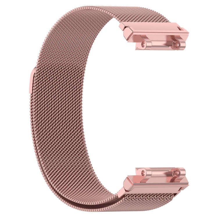For Amazfit Active Edge A2212 Milan Magnetic Steel Mesh Watch Band(Pink)