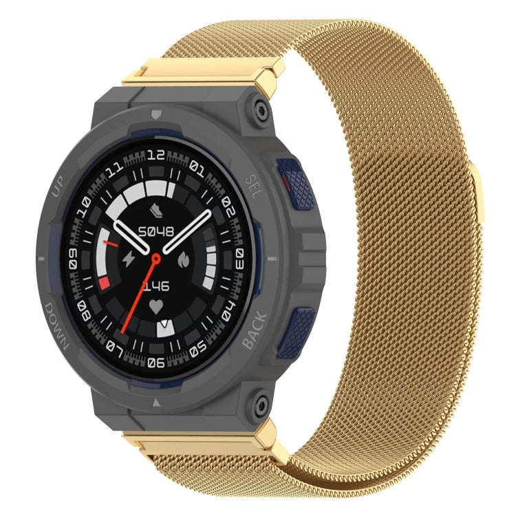 For Amazfit Active Edge A2212 Milan Magnetic Steel Mesh Watch Band(Gold)
