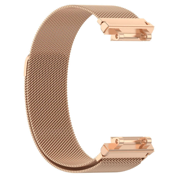 For Amazfit Active Edge A2212 Milan Magnetic Steel Mesh Watch Band(Rose Gold)