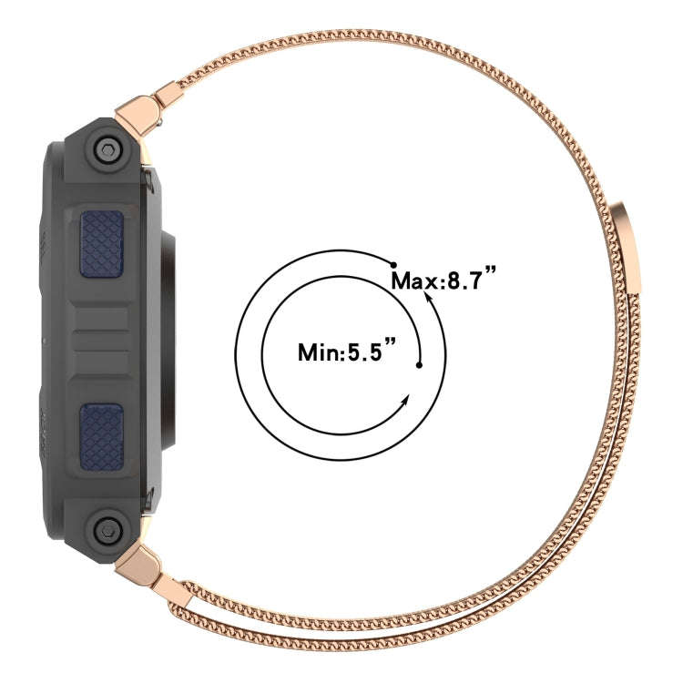 For Amazfit Active Edge A2212 Milan Magnetic Steel Mesh Watch Band(Gold)