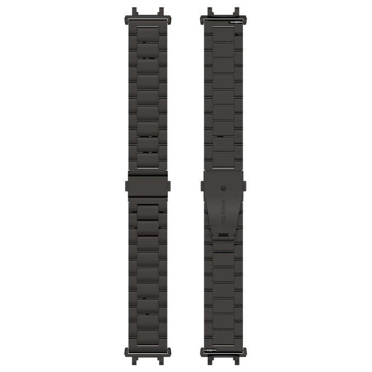 For Amazfit Active Edge A2212 Three Beads Stainless Steel Watch Band(Black)