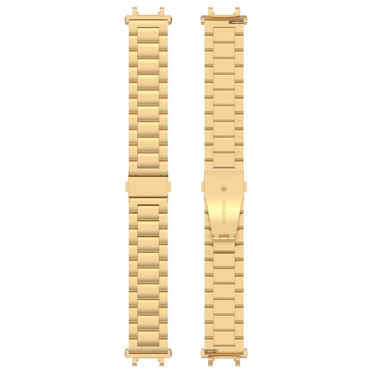 For Amazfit Active Edge A2212 Three Beads Stainless Steel Watch Band(Gold)