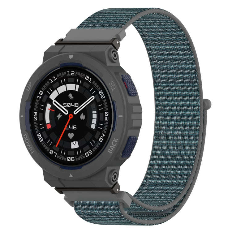For Amazfit Active Edge A2212 Nylon Loop Hook and Loop Fastener Watch Band(Fengyun Grey)