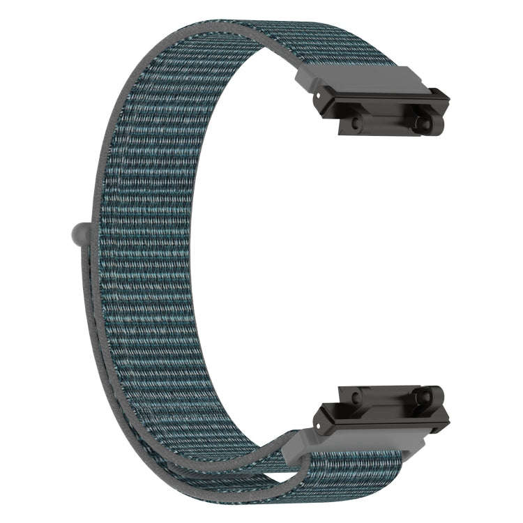 For Amazfit Active Edge A2212 Nylon Loop Hook and Loop Fastener Watch Band(Fengyun Grey)