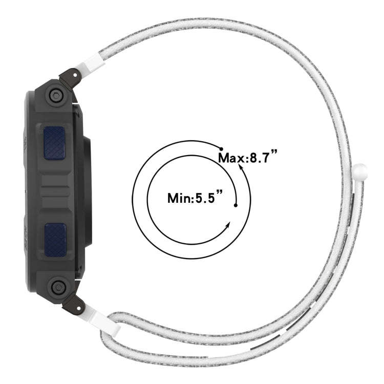 For Amazfit Active Edge A2212 Nylon Loop Hook and Loop Fastener Watch Band(Fengyun Grey)