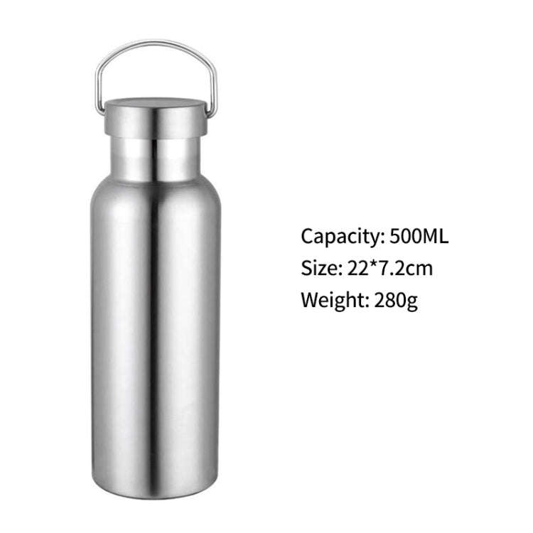 JUNSUNMAY 304 Stainless Steel Vacuum Bottle Wide Mouth Insulated Water Bottle, Capacity:500ml