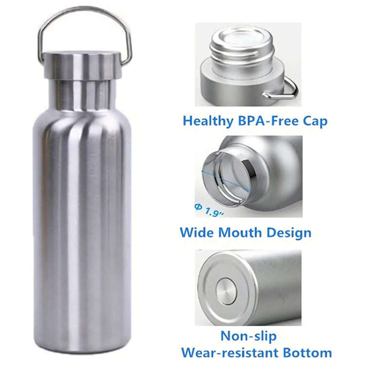 JUNSUNMAY 304 Stainless Steel Vacuum Bottle Wide Mouth Insulated Water Bottle, Capacity:750ml