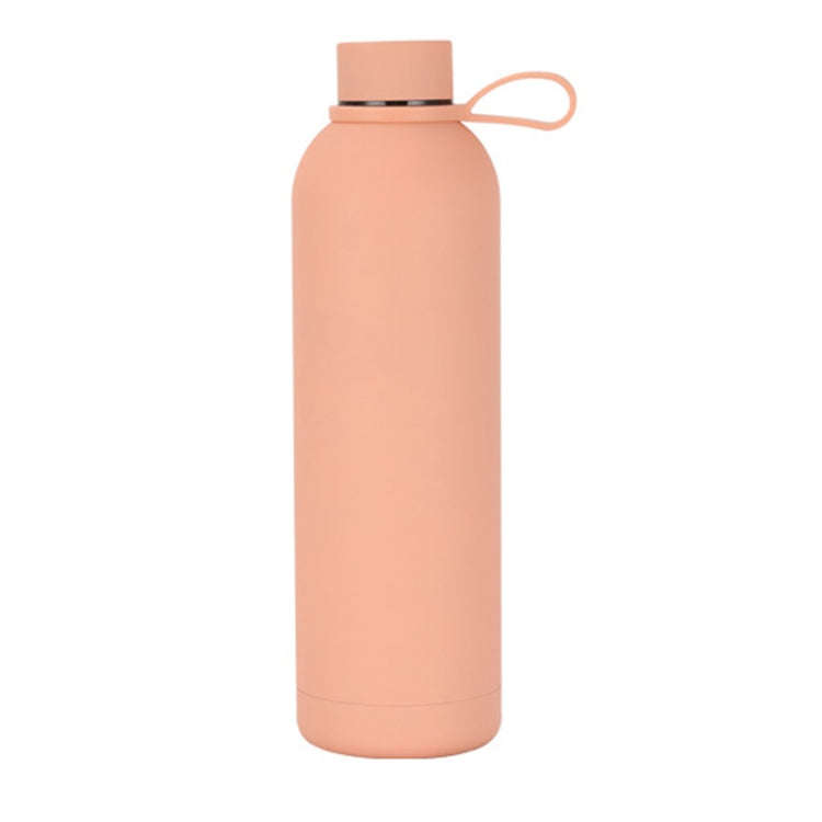 JUNSUNMAY Candy Colored Coating 304 Stainless Steel Water Vacuum Bottle, Capacity:350ml(Pink)
