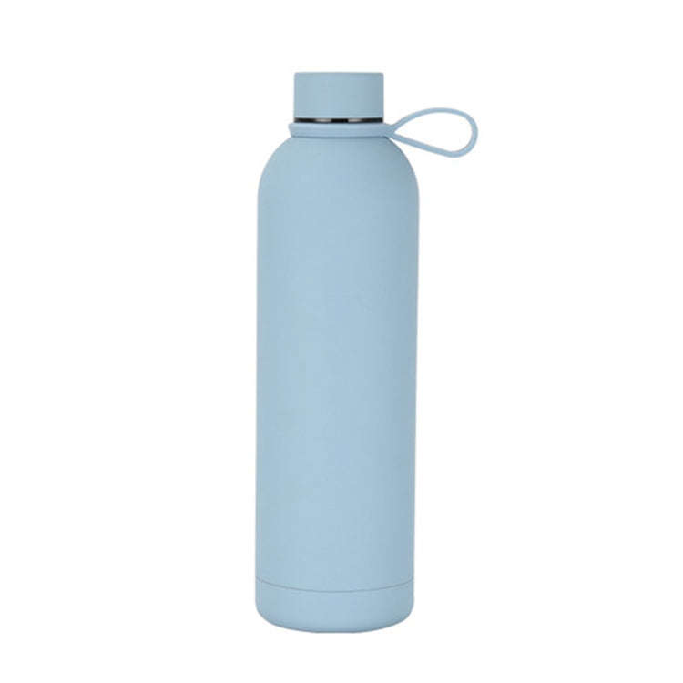 JUNSUNMAY Candy Colored Coating 304 Stainless Steel Water Vacuum Bottle, Capacity:350ml(Light Blue)