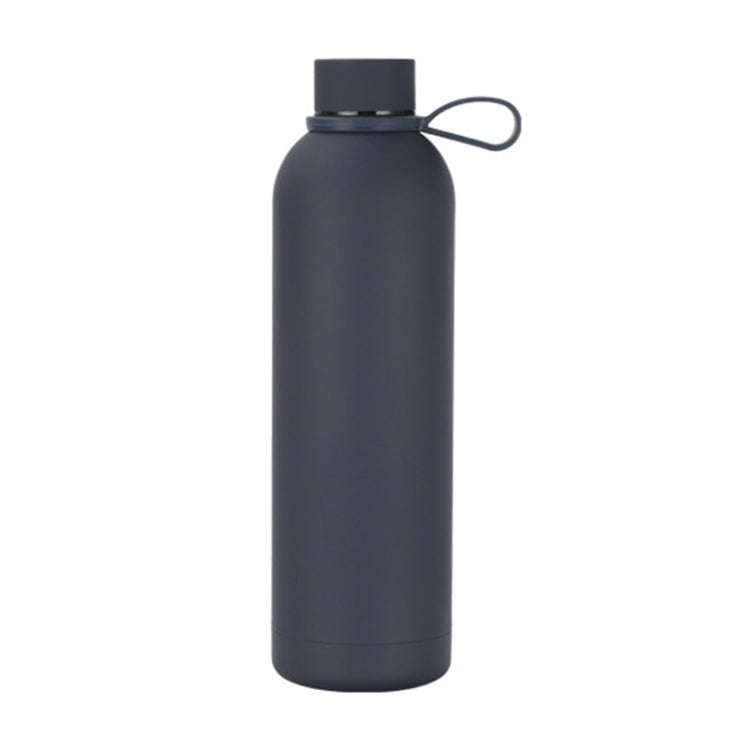 JUNSUNMAY Candy Colored Coating 304 Stainless Steel Water Vacuum Bottle, Capacity:750ml(Dark Blue)