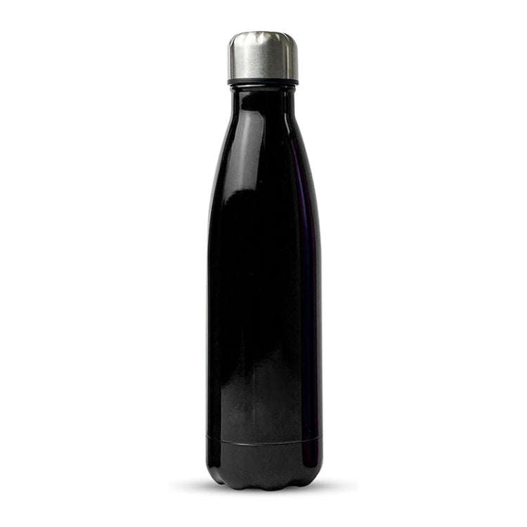 JUNSUNMAY 304 Stainless Steel Double-layer Vacuum Insulated Water Bottle, Capacity:500ml(Black)