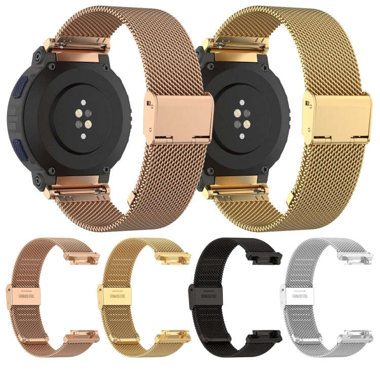 For Amazfit Active Edge A2212 Milan Mesh Single Buckle Watch Band(Black)