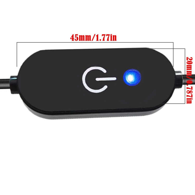 JUNSUNMAY Type-C to USB LED Touch Inline Dimmer Switch Controller for Single Color, Length 1m(Black)