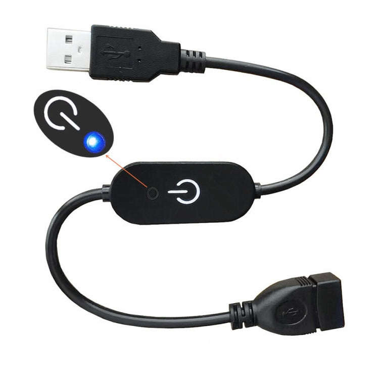 JUNSUNMAY USB LED Touch Inline Dimmer Switch Controller for Single Color, Length 30cm(Black)