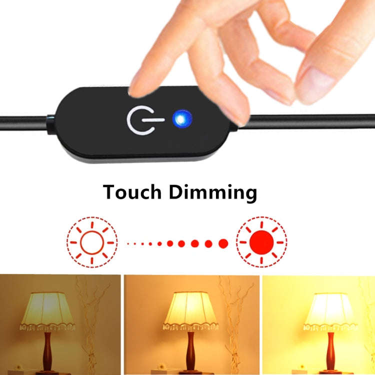 JUNSUNMAY USB LED Touch Inline Dimmer Switch Controller for Single Color, Length 30cm(White)