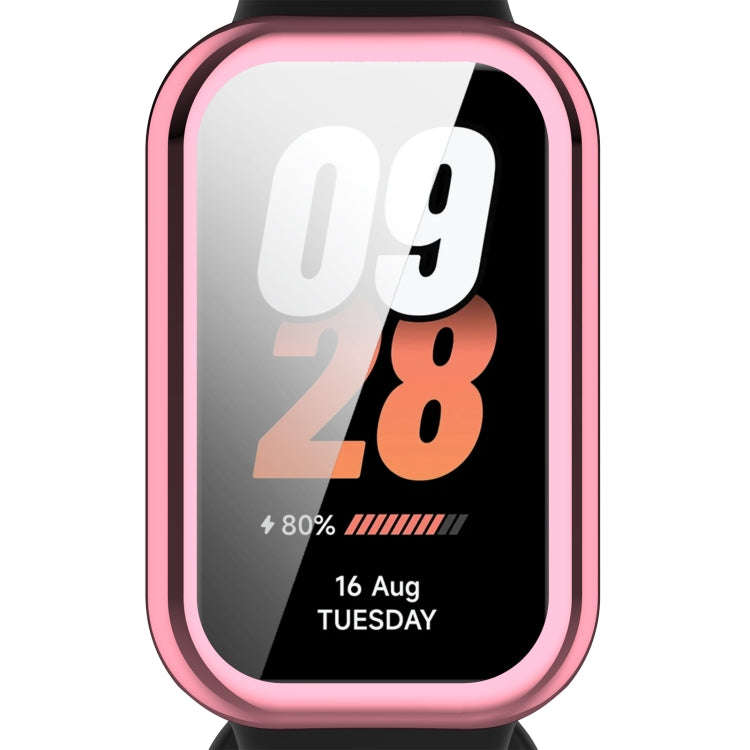 For Redmi Band 2 Full Package TPU Electroplated Watch Protective Case(Pink)