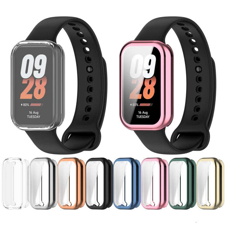For Redmi Band 2 Full Package TPU Electroplated Watch Protective Case(Blue)