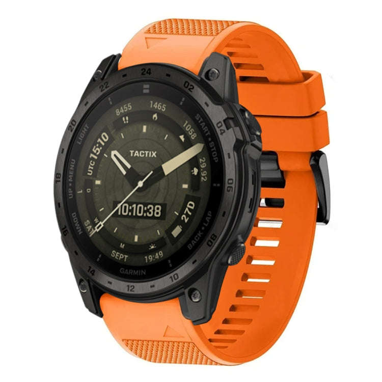 For Garmin Tactix 7 AMOLED Quick Release 26mm Silicone Watch Band(Orange)