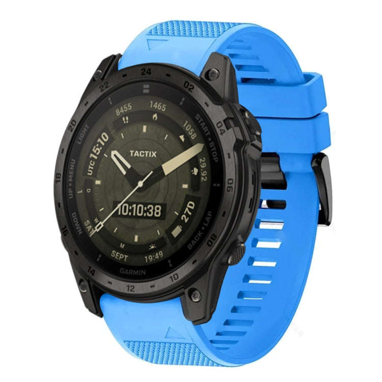 For Garmin Tactix 7 AMOLED Quick Release 26mm Silicone Watch Band(Sky Blue)