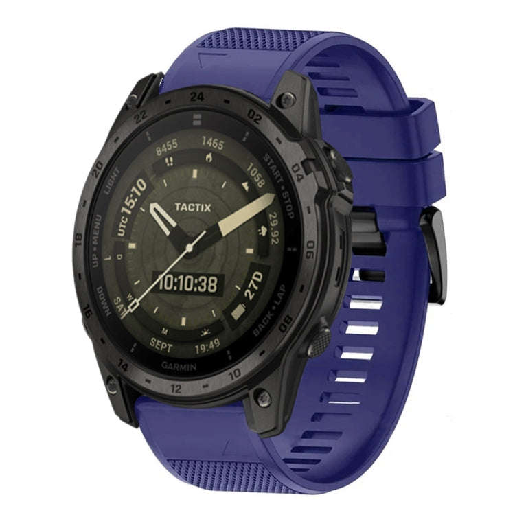 For Garmin Tactix 7 AMOLED Quick Release 26mm Silicone Watch Band(Midnight Blue)