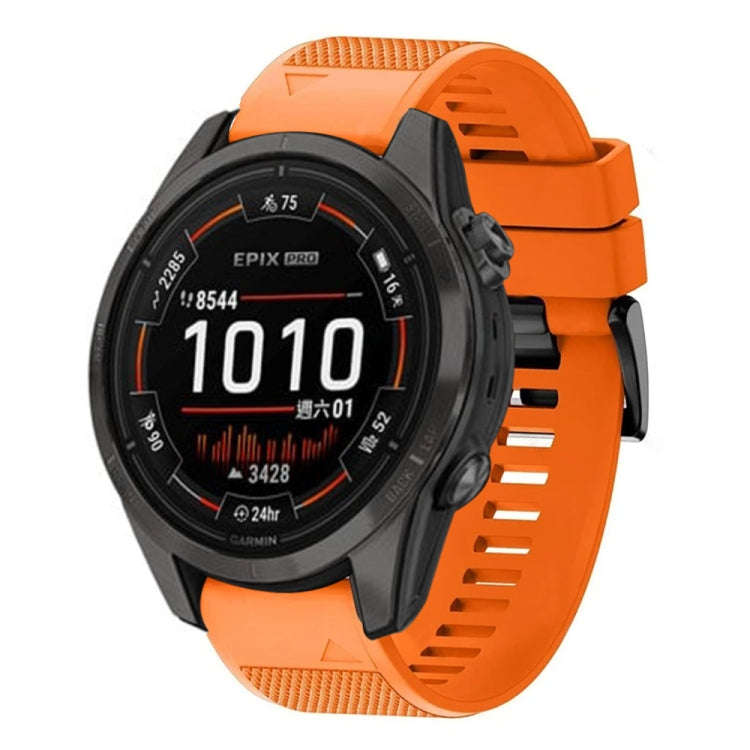 For Garmin Epix Pro 51mm Quick Release 26mm Silicone Watch Band(Orange)