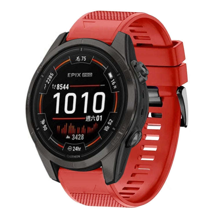 For Garmin Epix Pro 51mm Quick Release 26mm Silicone Watch Band(Red)