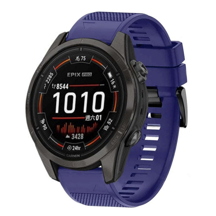 For Garmin Epix Pro 51mm Quick Release 26mm Silicone Watch Band(Midnight Blue)